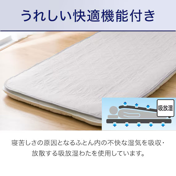 RUBBERLESS MATTRESS PAD N COOL SP S GY S2402