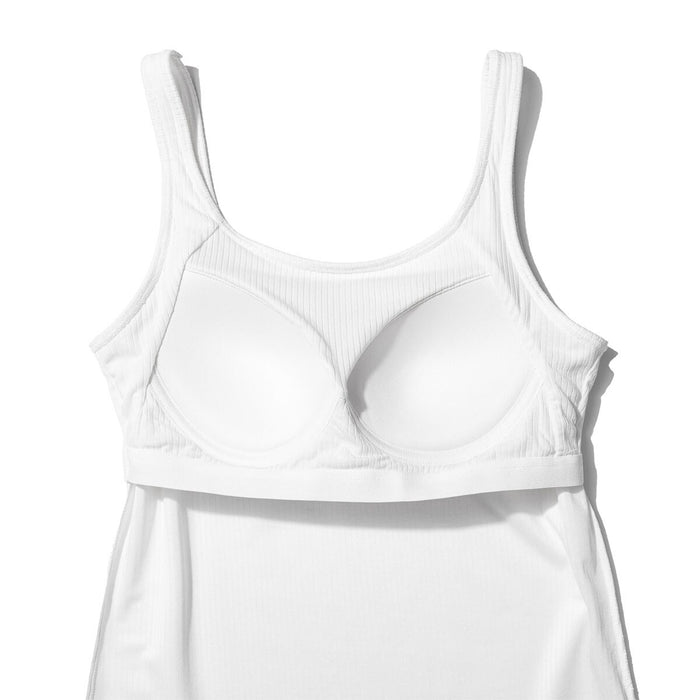 WOMENS SUPERCOOL RIBBED TANK TOP WITH BUILT IN CUP WHM