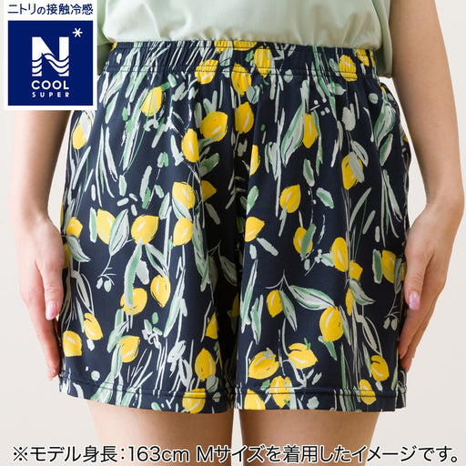 WOMENS SUPER COOL SHORT LENGTH ROOM PANTS LEMON PATTERN M