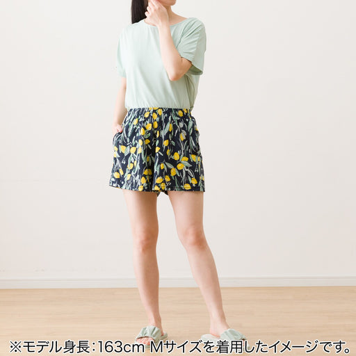WOMENS SUPER COOL SHORT LENGTH ROOM PANTS LEMON PATTERN M