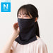 UNISEX UV CUT COOL NECK FACE COVER MESH BK