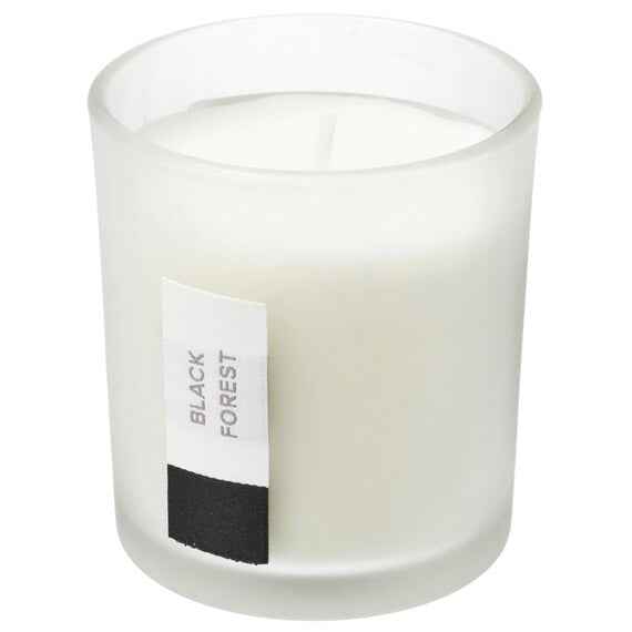 GLASS CANDLE FORESTA BLACK FOREST BK