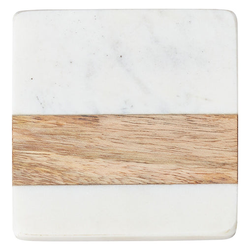 MARBLE AND WOOD COASTER SQUARE IV
