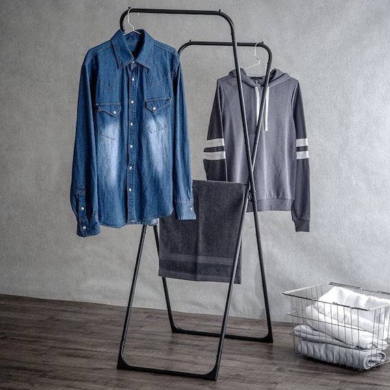 X-SHAPED SLIM DRYING RACK STL BK