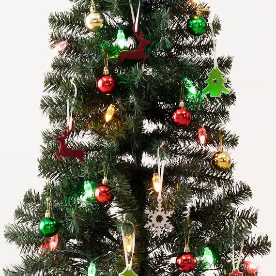 CHRISTMAS TREE SET W/TINSEL 120CM N2GW