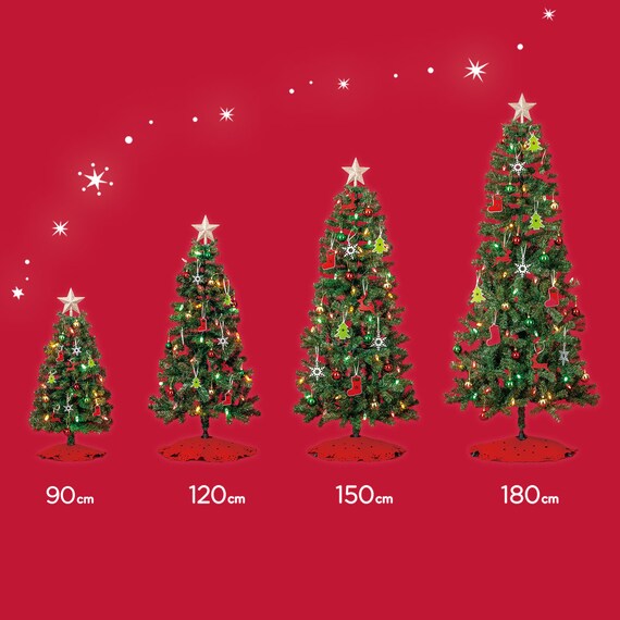 CHRISTMAS TREE SET W/TINSEL 150CM N2GW