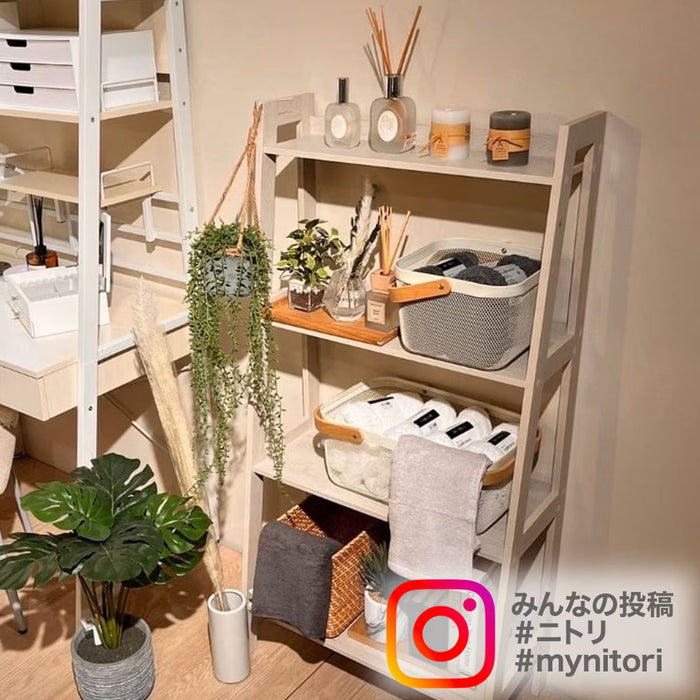 WOOD LADDER SHELF 3TIER 6291 MB