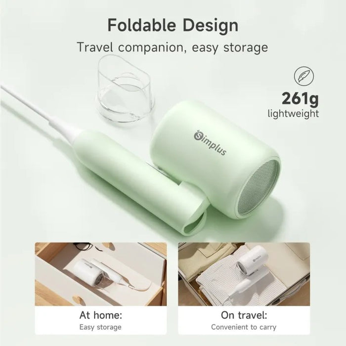 FOLDING HAIR DRYER 008 W/ION WH