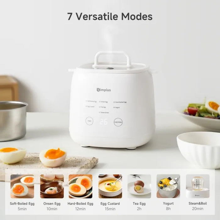 EGG COOKER 006 700ML W/STEAM WH