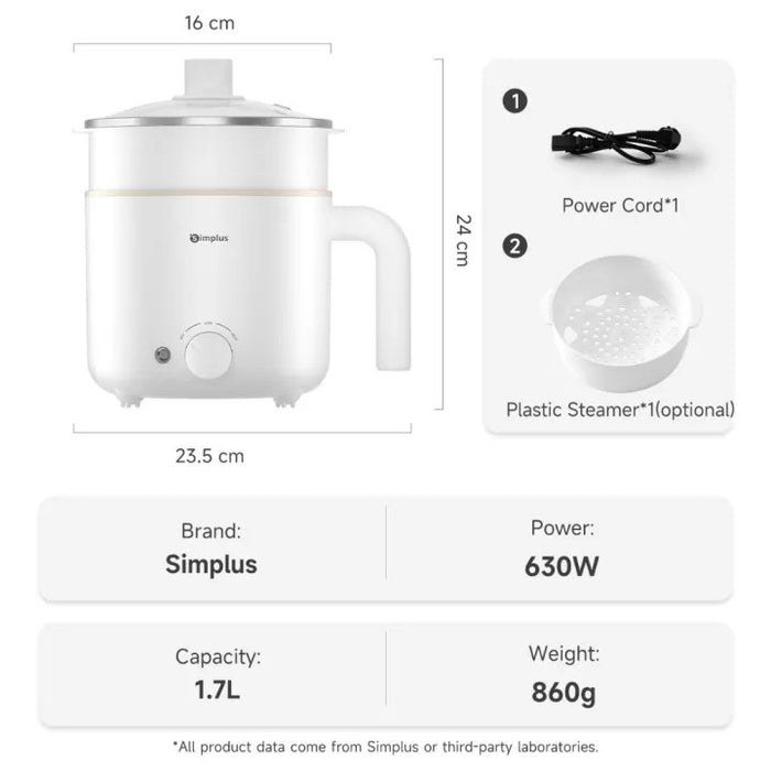 ELECTRIC COOKING POT 011 1.7L WH