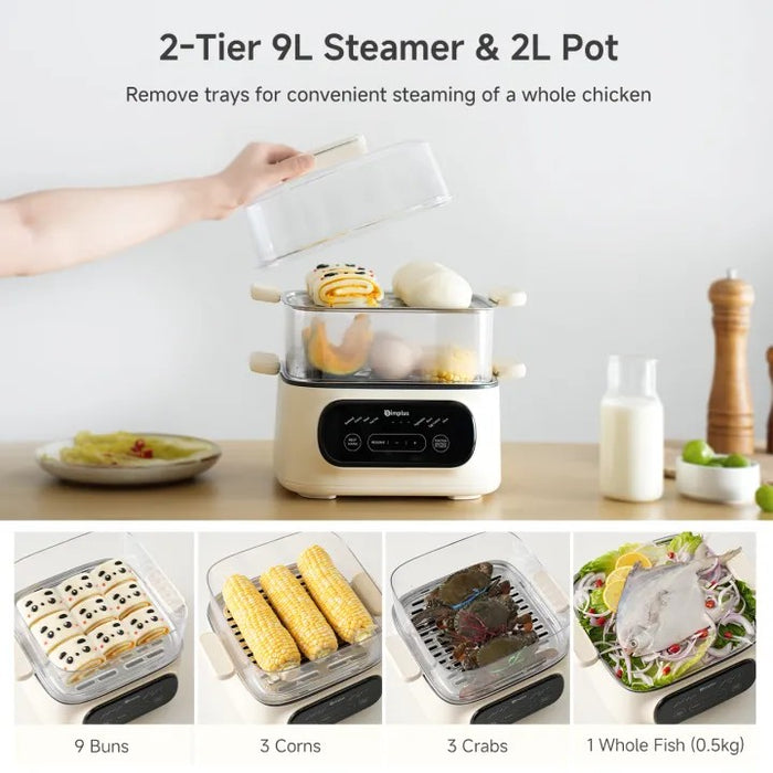 ELECTRIC FOOD STEAMER 004-3T BS