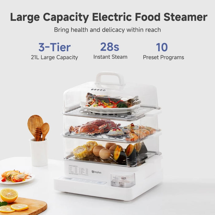 ELECTRIC FOOD STEAMER 004-3T BS
