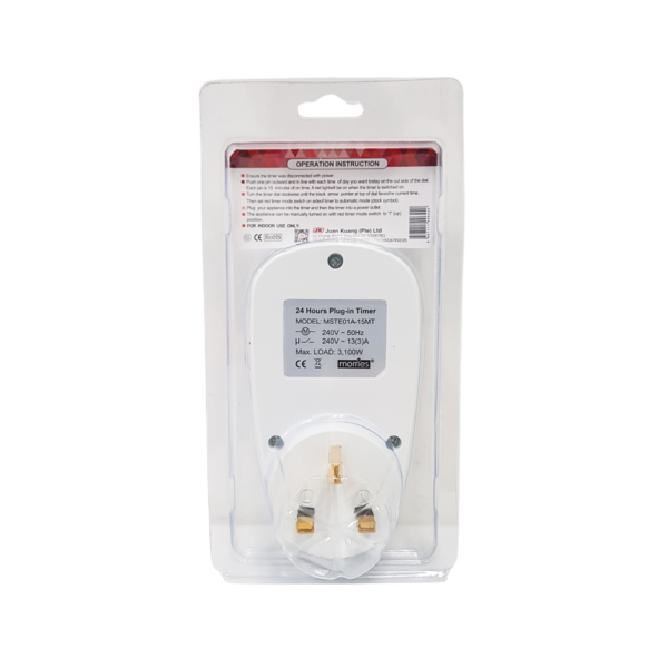 TIMER SOCKET ADAPTOR 24HR 13A