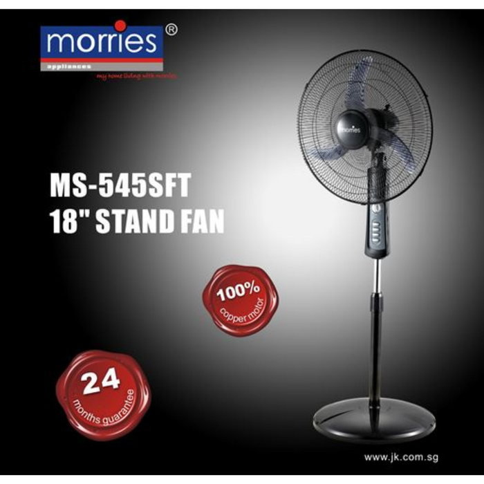 18IN STAND FAN WITH TIMER BKGY
