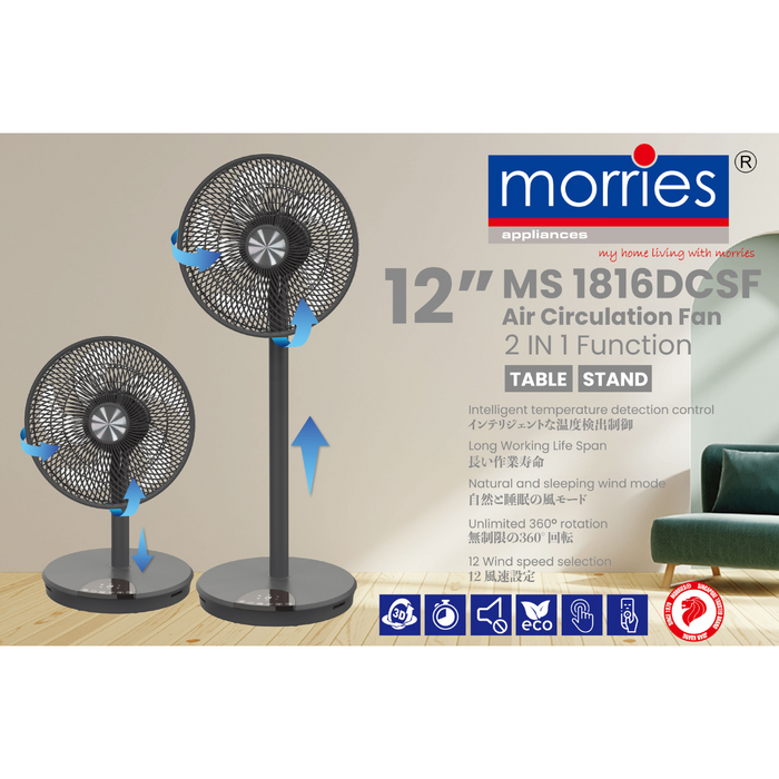12IN AIR CIRCULATION STANDFAN GY