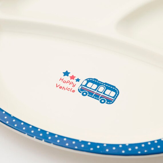 KIDS LUNCH PLATE HAPPY VEHICLE W23.5XD19.2XH2