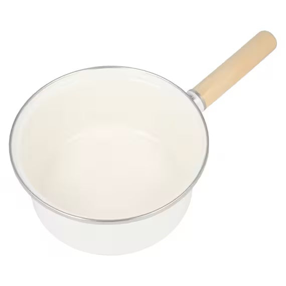 ENAMEL SAUCEPAN 18CM WH