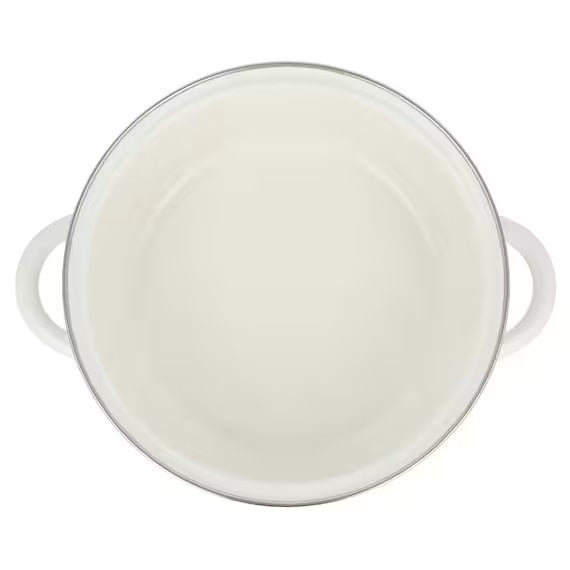 ENAMEL CASSEROLE 20CM WH