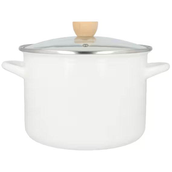 ENAMEL CASSEROLE 22CM WH