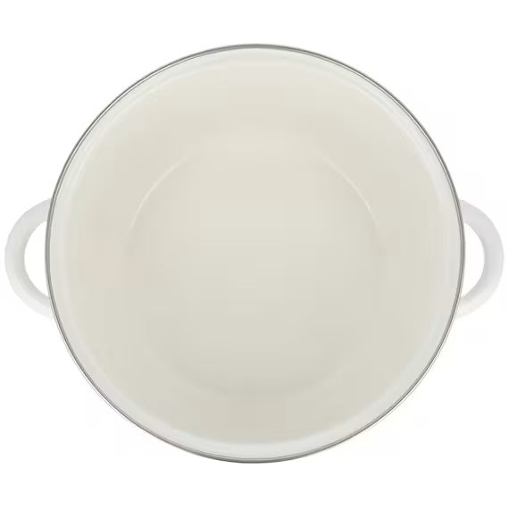 ENAMEL CASSEROLE 22CM WH