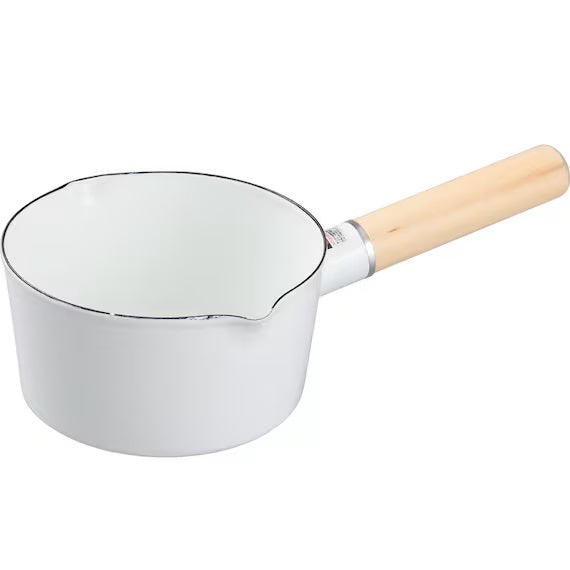 ENAMEL MILKPAN 15CM WH