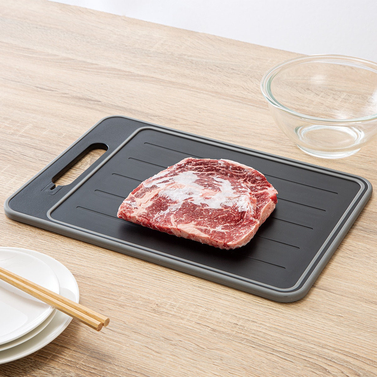のり burningso CUTTING BOARD WITH DEFROSTING PLATE L KY023
