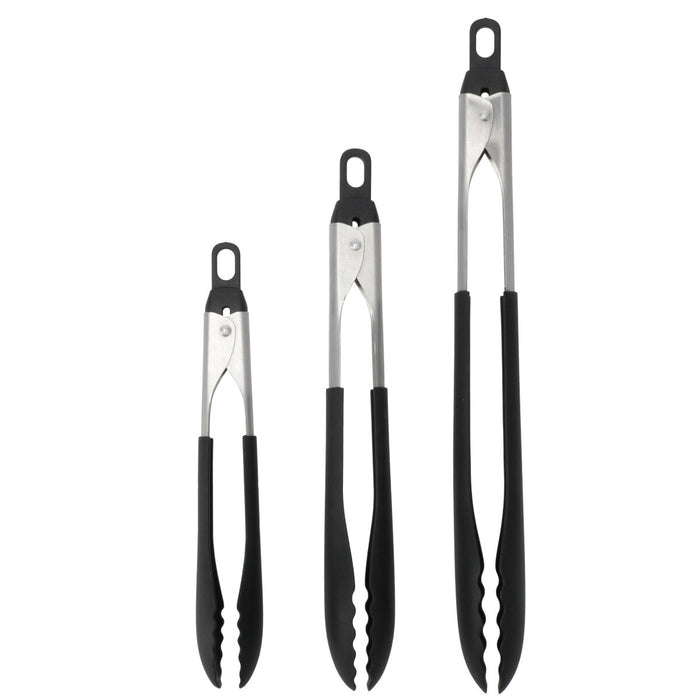 SILICONE STAINLESS TONG M KT03