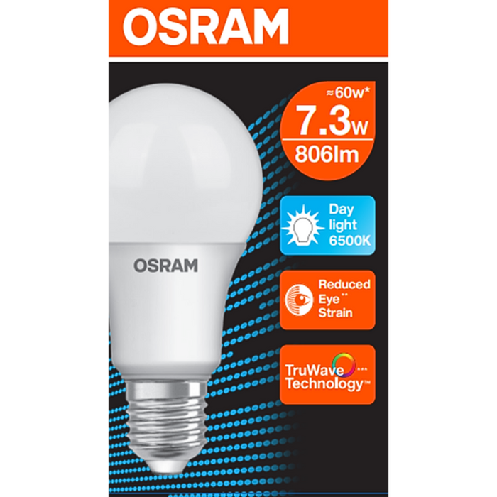OSRAM LED BULB LVCLA60 7W/865 230V FR E27 DAYLIGHT