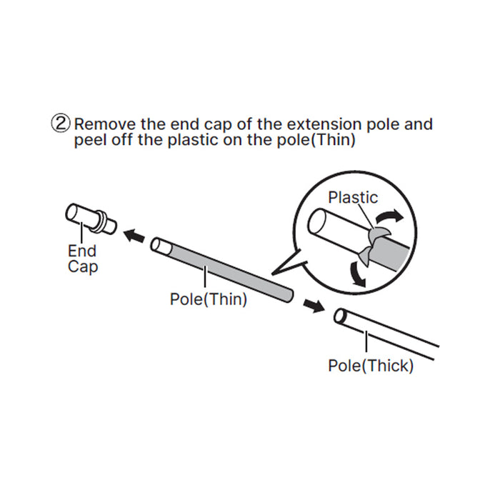 FLEXIBLE CURTAIN POLE FRESCO3 DBR 2M/W