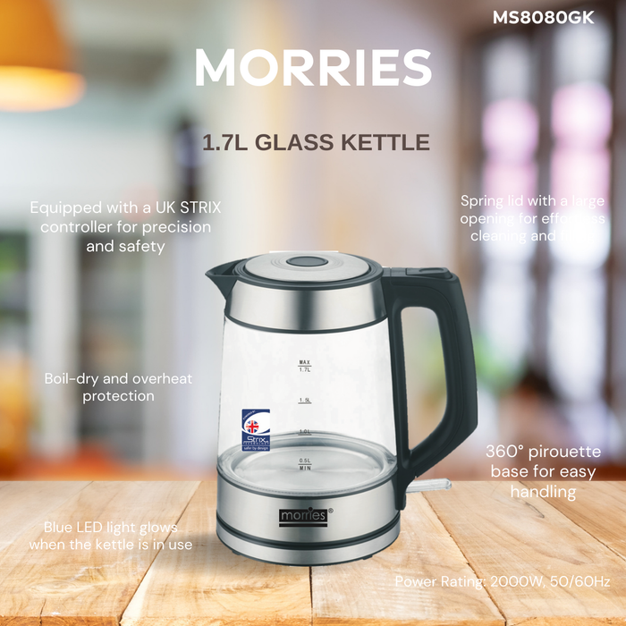 GLASS KETTLE 1.7L MS8080GK