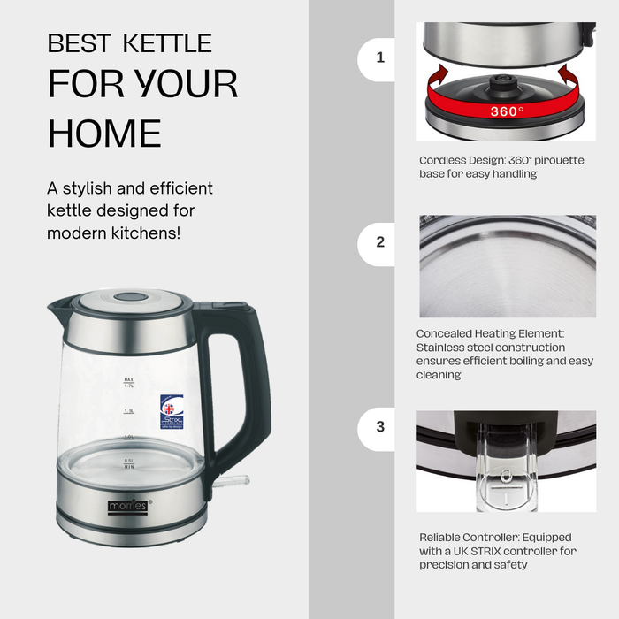 GLASS KETTLE 1.7L MS8080GK