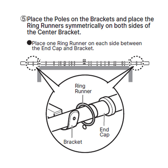 FLEXIBLE CURTAIN POLE FRESCO3 DBR 2M/S
