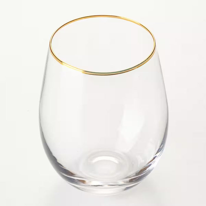 GLASS TUMBLER WITH GOLD RIM GL001