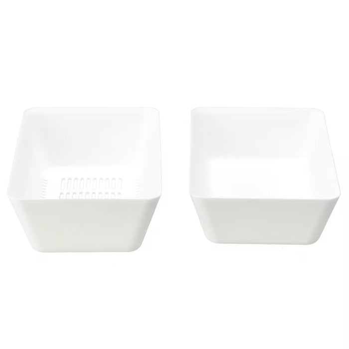RECTANGLE STRAINER AND BOWL L