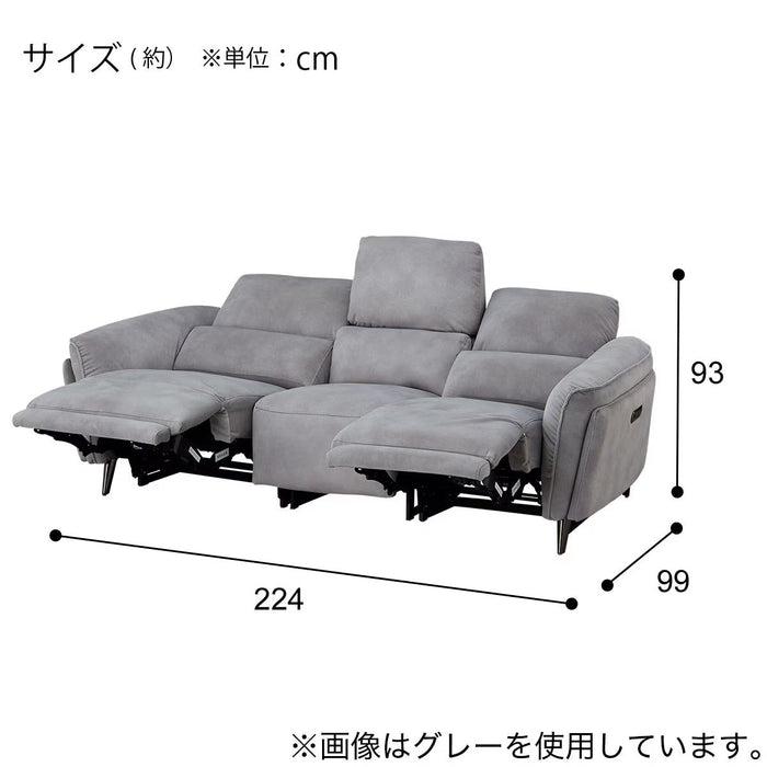 2M ELECTRIC 3 SEATER SOFA LS02 PEY DGY
