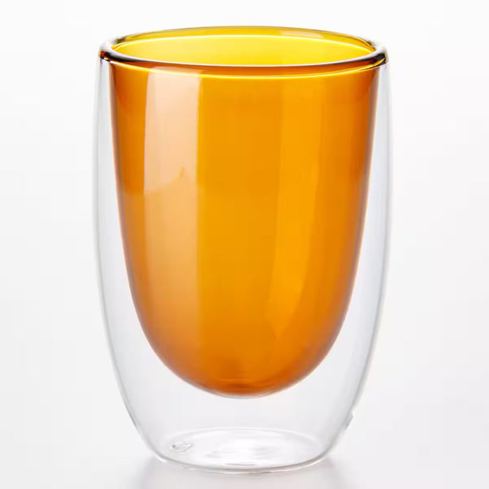 DOUBLE-WALL GLASS AMBER
