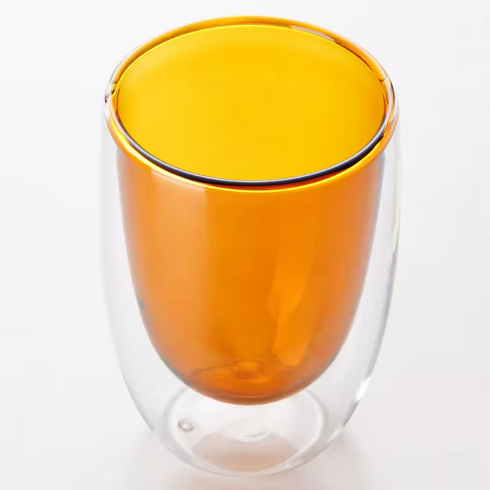 DOUBLE-WALL GLASS AMBER