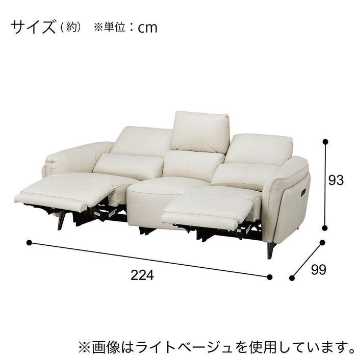 2M ELECTRIC 3 SEATER SOFA LS02 NW BK