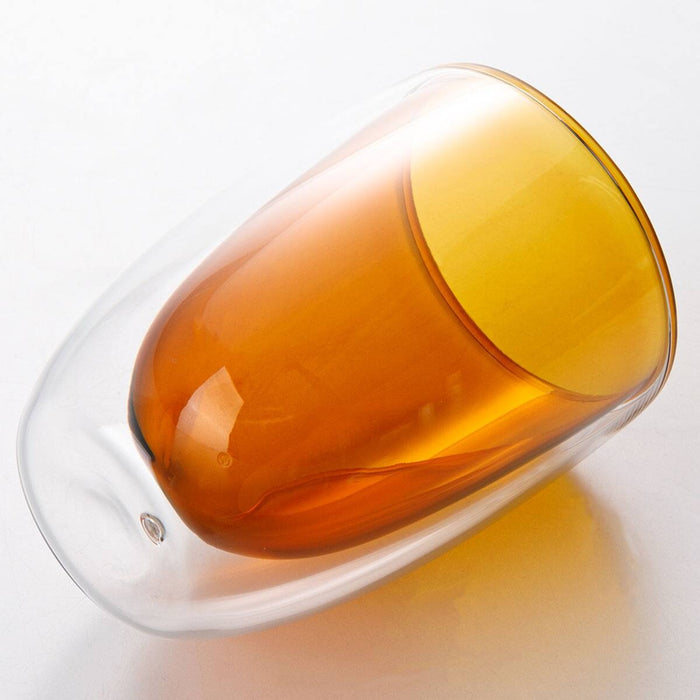 DOUBLE-WALL GLASS AMBER