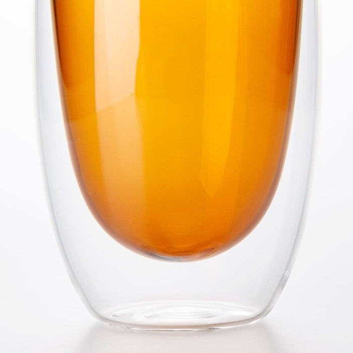 DOUBLE-WALL GLASS AMBER
