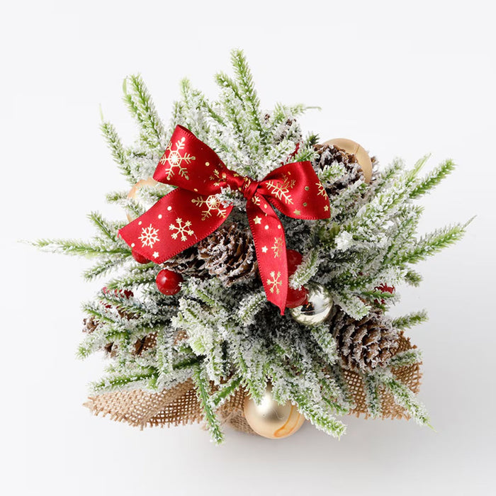 CHRISTMAS ORNAMENT MINI TREE SET RED N3LC