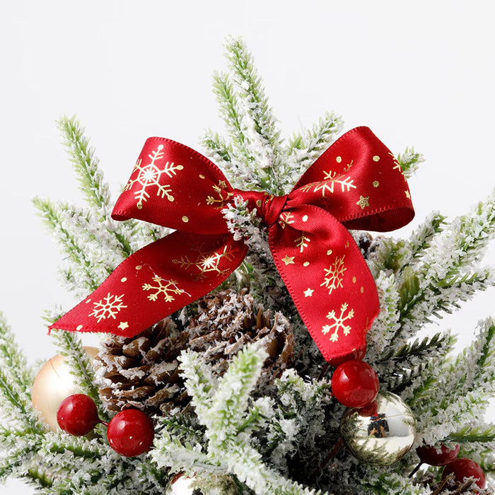 CHRISTMAS ORNAMENT MINI TREE SET RED N3LC