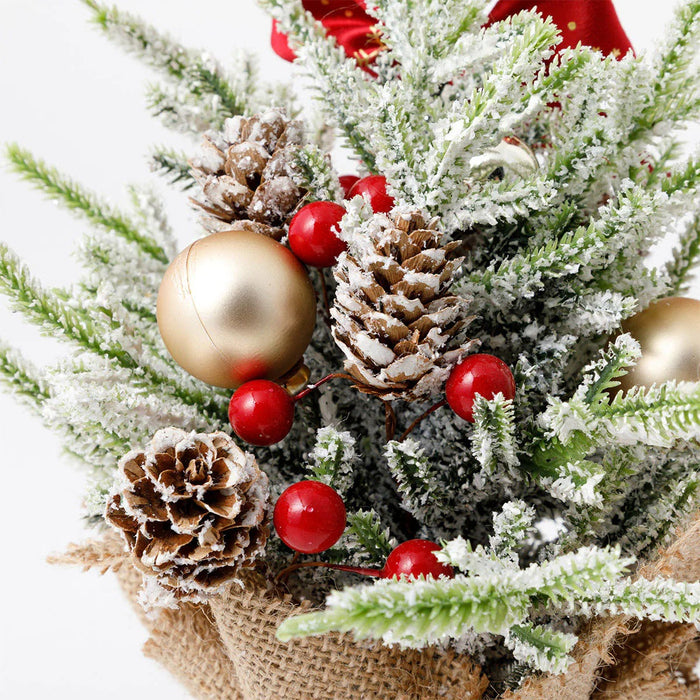 CHRISTMAS ORNAMENT MINI TREE SET RED N3LC