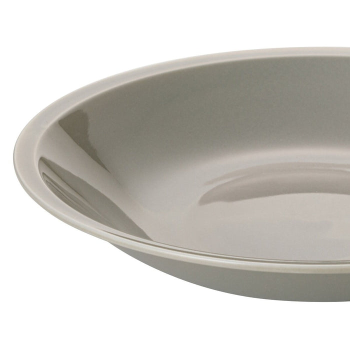 ULTRA LIGHTWEIGHT 22CM ROUND DEEP PLATE KARU:ECLE RIM PLATE GY