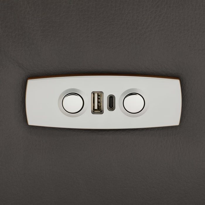 2P ELECTRIC SOFA N-BELIEVA 3 TK-LEATHER DGY