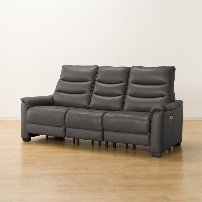 3P ELECTRIC SOFA N-BELIEVA 3 TK-LEATHER DGY