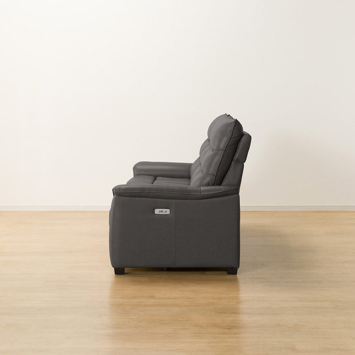 3P ELECTRIC SOFA N-BELIEVA 3 TK-LEATHER DGY