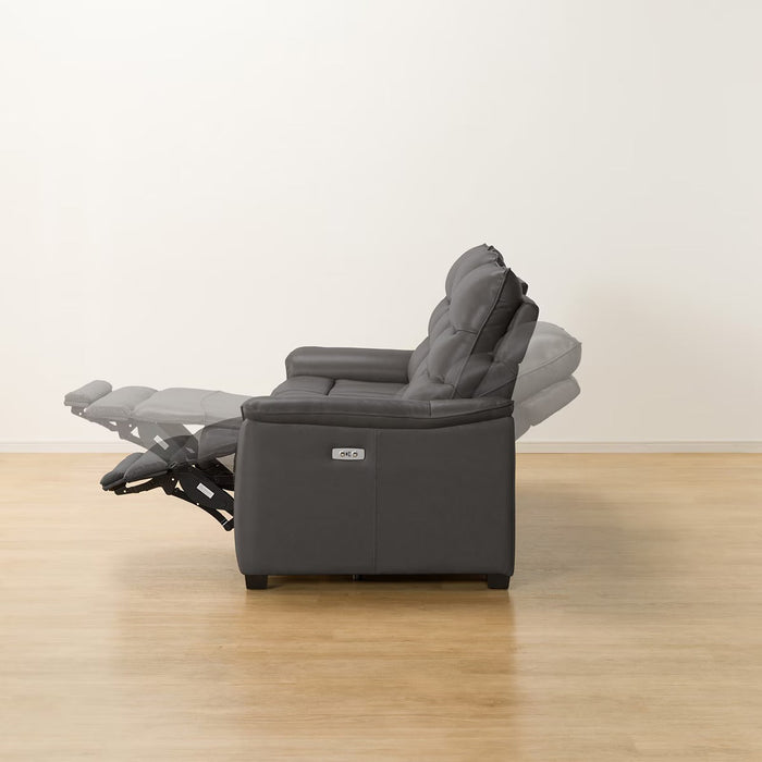 3P ELECTRIC SOFA N-BELIEVA 3 TK-LEATHER DGY