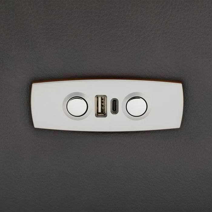 3P ELECTRIC SOFA N-BELIEVA 3 TK-LEATHER DGY