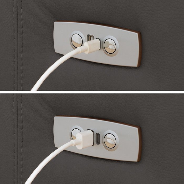 3 ELECTRIC 3P SOFA N-BELIEVA 3 TK-LEATHER DGY